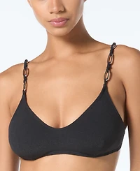 Michael Kors Women's Oval Link Swim Bralette Top