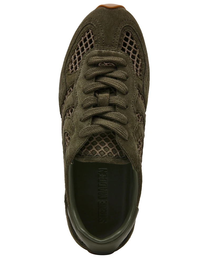 Steve Madden Women's Abbi-Mesh Lace-Up Sneakers