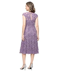 Alex Evenings Women's Sweetheart-Neck Lace Sequin Soutache Dress