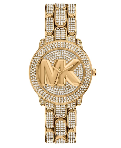 Michael Kors Women's Phoebe Three-Hand Gold-Tone Stainless Steel Watch, 36mm