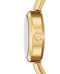 Michael Kors Women's Maude Three-Hand Gold-Tone Stainless Steel Watch, 21mm
