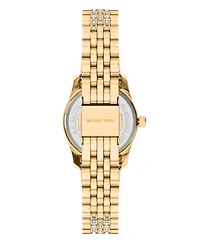 Michael Kors Women's Lexington Three-Hand Gold-Tone Stainless Steel Watch, 26mm