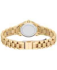 Michael Kors Women's Lexington Three-Hand Gold-Tone Stainless Steel Watch, 26mm
