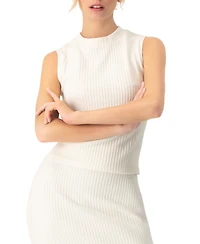 Ivonne Women's Sleeveless Ribbed Crop Top