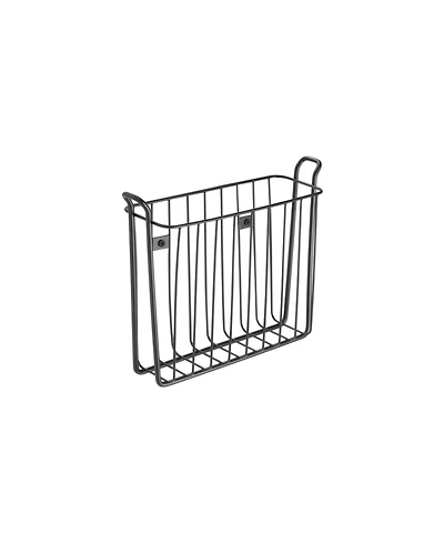 mDesign Metal Wall Mount Decorative Magazine Rack Organizer Bin Basket