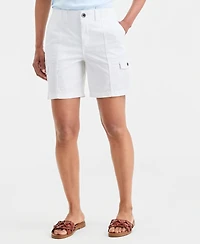 Style & Co Women's Petite Mid-Rise Comfort-Waist Cargo Shorts, Macy's Exclusive