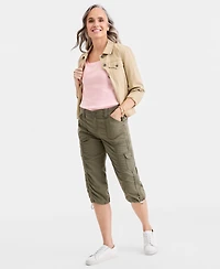 Style & Co Women's Mid-Rise Cargo Capri Pants, Exclusively at Macy's
