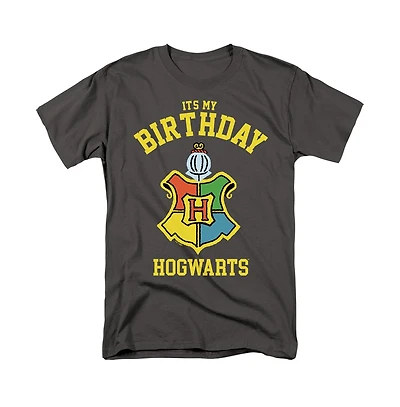 Harry Potter Men's It's My Birthday Hogwarts Crest T Shirt