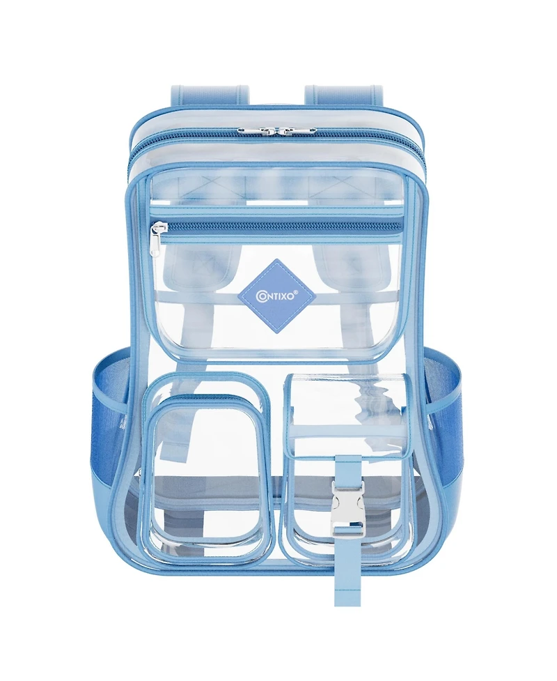 Contixo Clear Backpack for Kids & Adults, Stadium & School Approved, Waterproof Pvc Bookbag