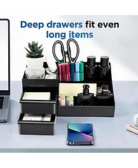 Yigii Men's Cologne Organizer - 7 Compartments, 2 Drawers, Easy Clean, Gift