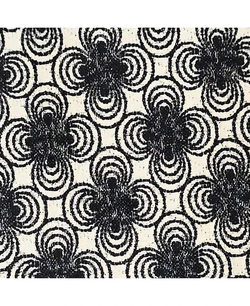 Rlf Home Virtue Glory 100% Cotton Rod Pocket Lined Window Valance 50" x 16" Black