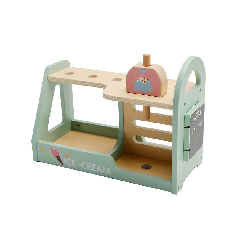 Bruce & Shark Wooden Ice Cream Shop Playset for Kids, Encourages Creative Role-Play
