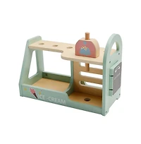 Bruce & Shark Wooden Ice Cream Shop Playset for Kids, Encourages Creative Role-Play