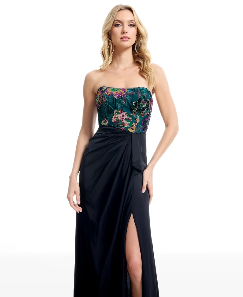 Dress the Population Women's Monette Strapless Gown