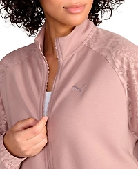 Puma Women's Lace Bubble Hem Mock Neck Jacket