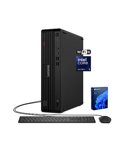 Lenovo ThinkCentre M70s Sff Desktop Intel Core Ultra 5 32GB Ram Intel Graphics 1TB Ssd Storage Windows 11 Pro - Black
