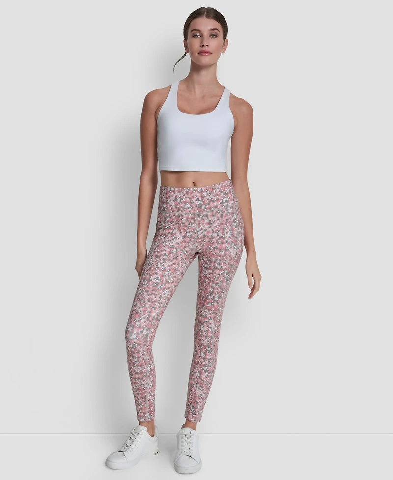 Dkny Women's Printed High-Wasit Fitness Tights