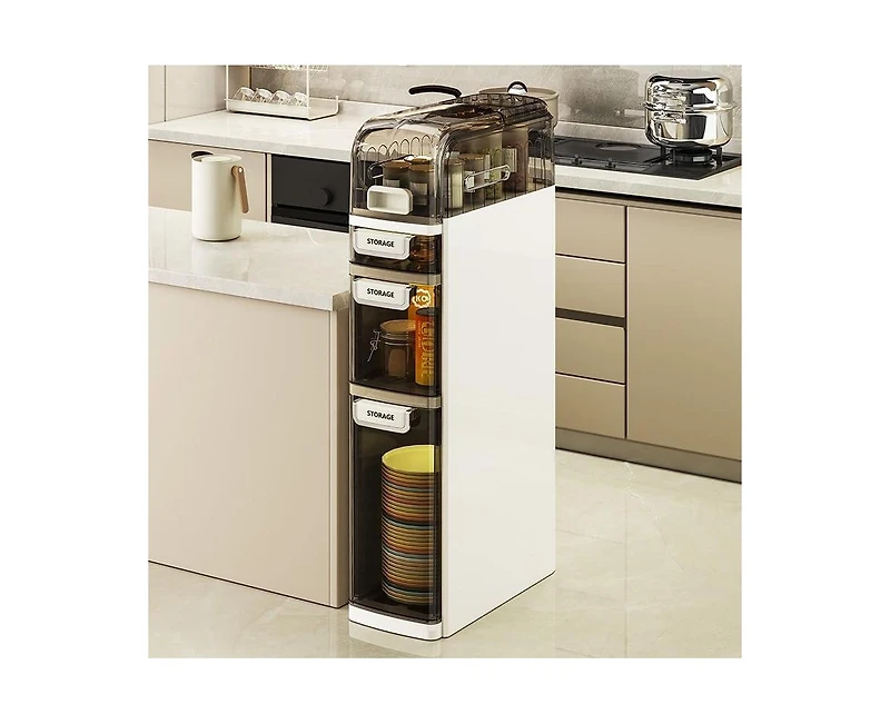 gaomon Plastic Rack Bathroom Narrow Storage Cabinet Toilet Side Storage Cabinet Toilet Gap Storage Cabinet Storage Cabinet