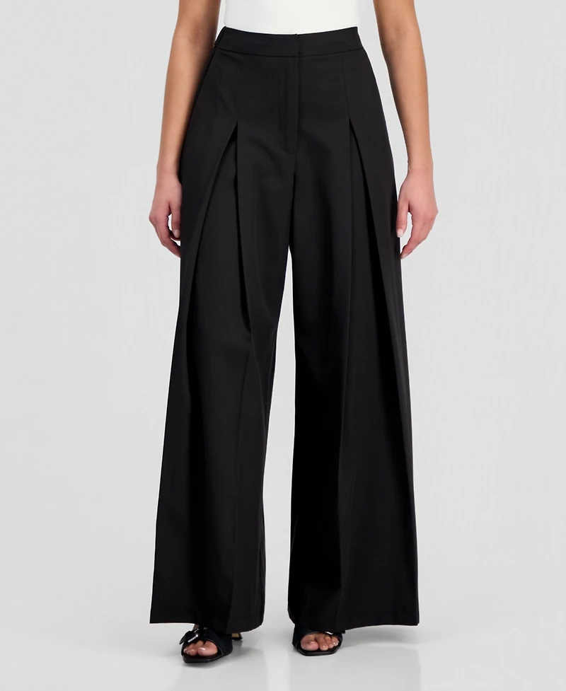 Bar Iii Women's Pleated Wide-Leg Pants, Macy's Exclusive