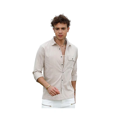 Campus Sutra Men's Multitrack-Striped Shirt