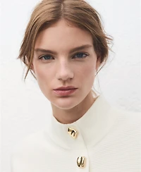 Mango Women's Jewel Buttons Turtleneck Sweater