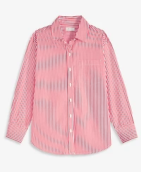 On 34th Women's Embroidered Oversized Poplin Shirt, Macy's Exclusive