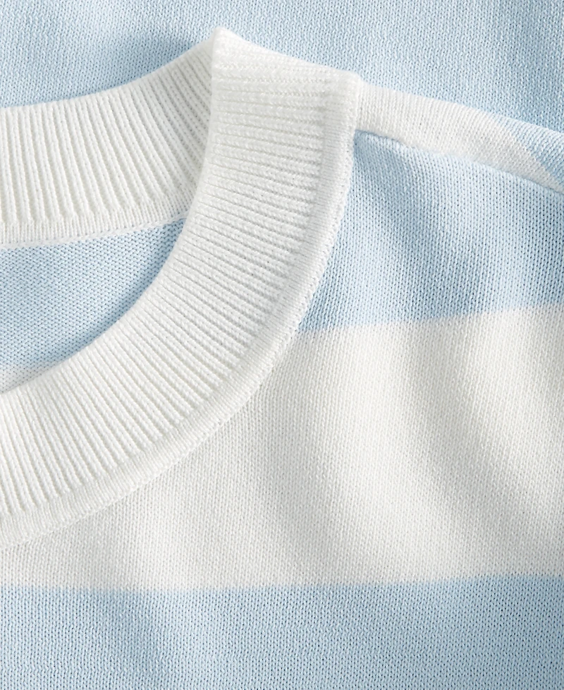 On 34th Women's Mixed-Stripe Crewneck Sweater, Macy's Exclusive