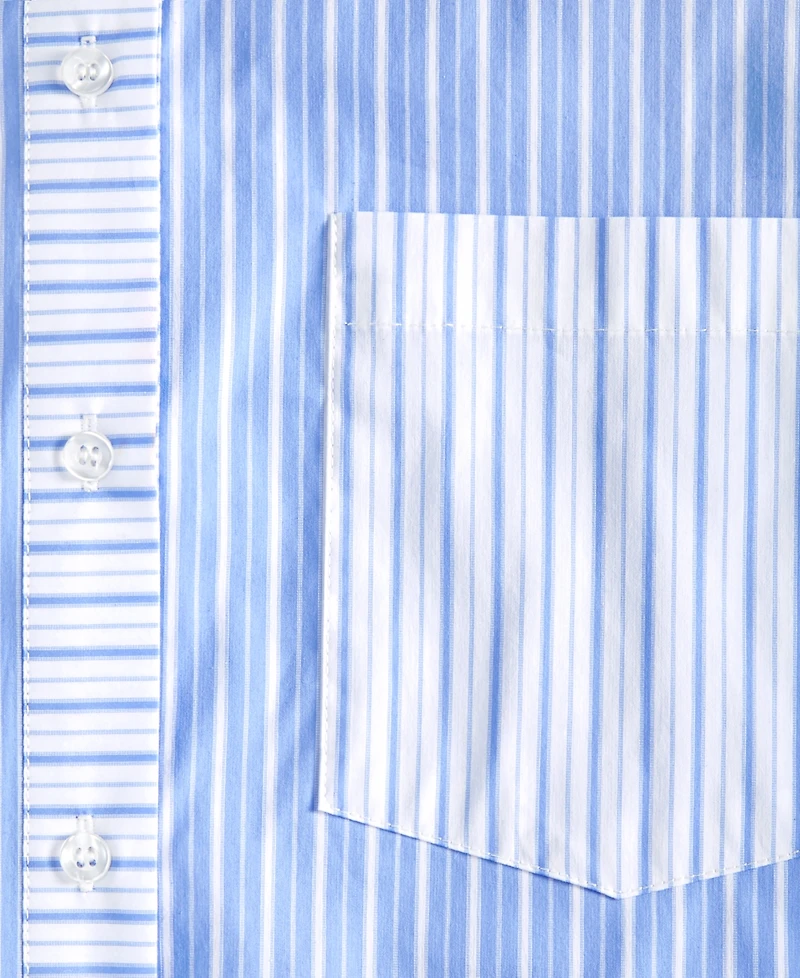 On 34th Women's Contrast Stripe Button-Down Shirt, Macy's Exclusive