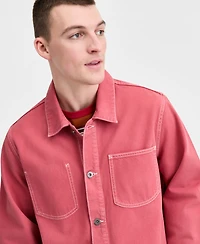 Sun + Stone Men's Cotton Continental Wash Chore Jacket, Macy's Exclusive