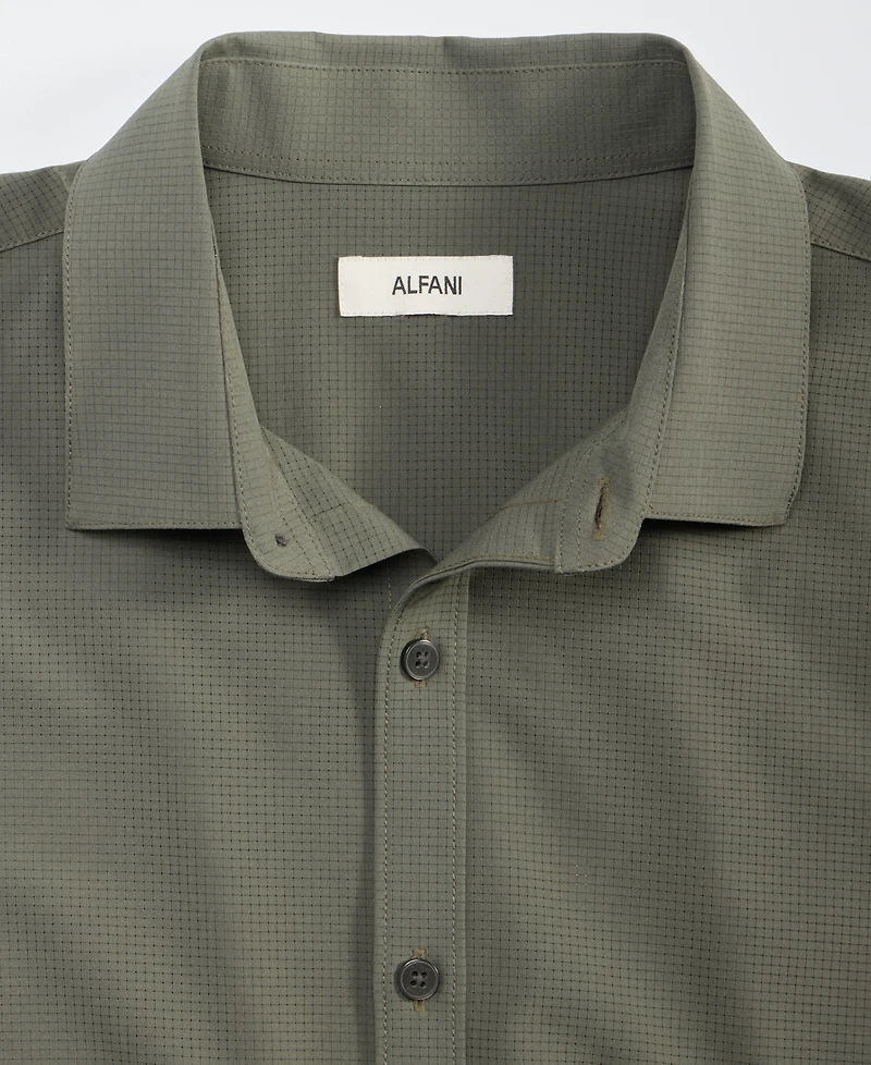 Alfani Men's Breathable Short-Sleeve Button-Down Shirt, Created for Macy's