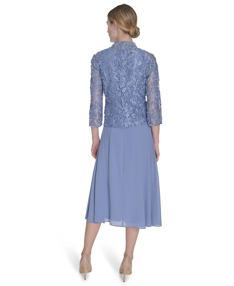 Jessica Howard Petite Soutache Jacket and Fit & Flare Dress, 2-Piece Set