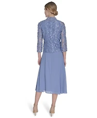 Jessica Howard Petite Soutache Jacket and Fit & Flare Dress, 2-Piece Set