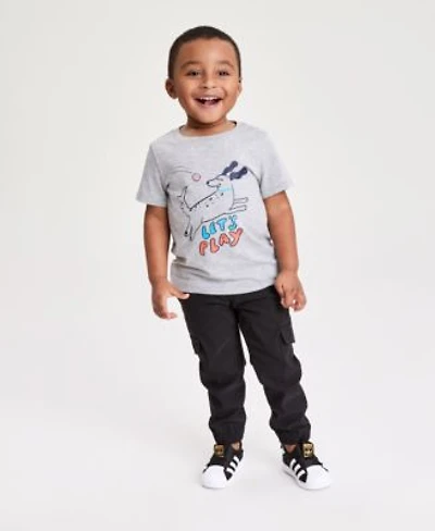 Epic Threads Boys Toddler 12m 5t Lets Play Dog T Shirt Cargo Tech Jogger Pants Macys Exclusive