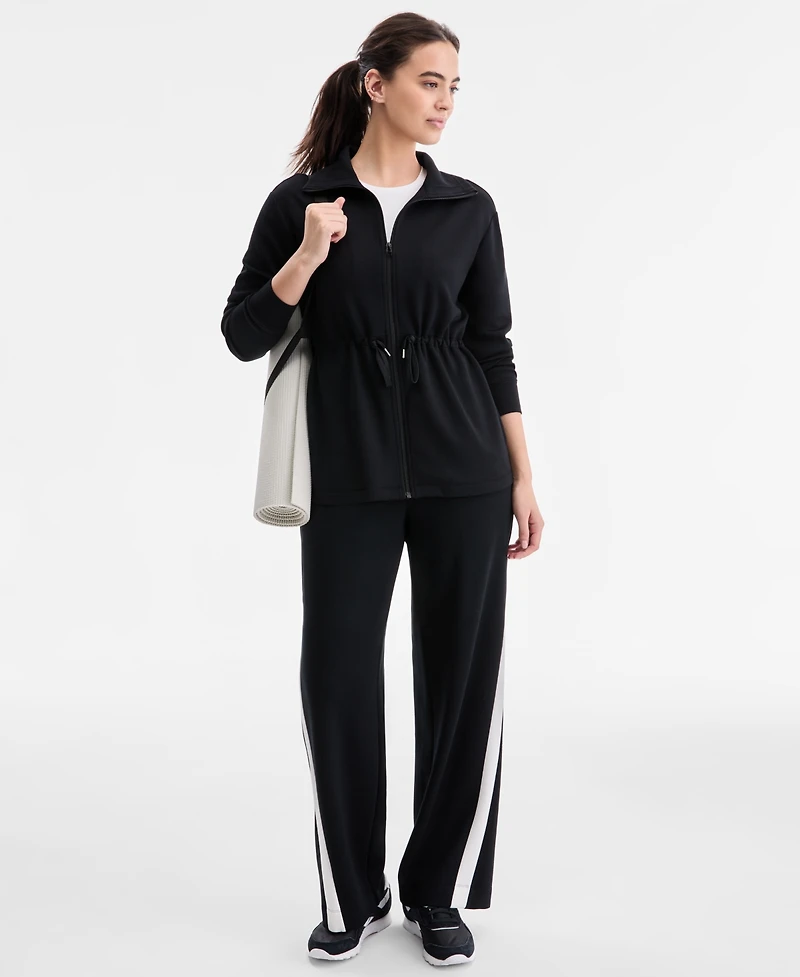 Id Ideology Women's Butter Soft Tie Waist Full Zip Jacket, Macy's Exclusive