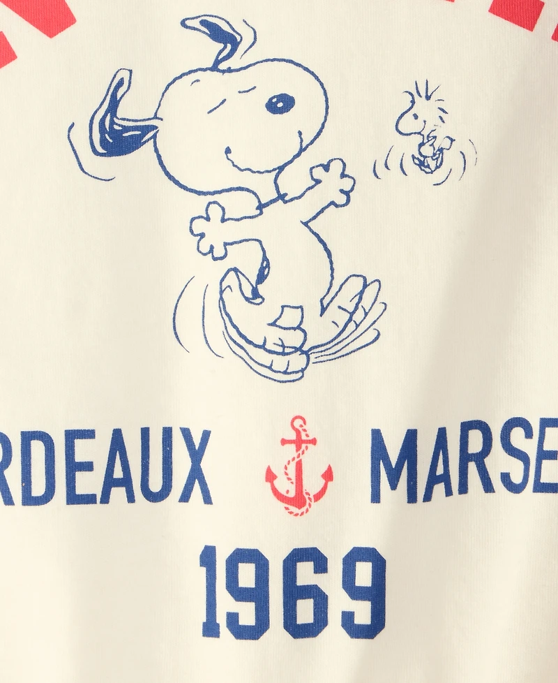 Grayson Threads Kids, The Label Girls' 4-16 Peanuts Bon Voyage Cinch-Hem T-Shirt