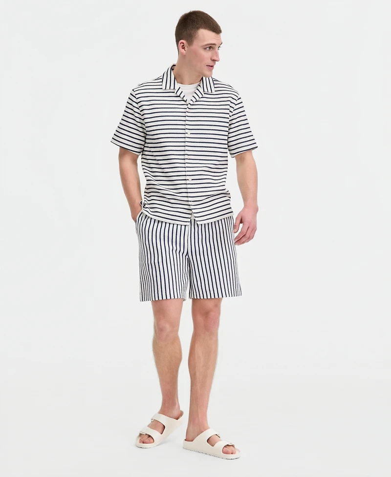 Sun + Stone Men's Jack Stripe Short-Sleeve Camp Shirt, Macy's Exclusive