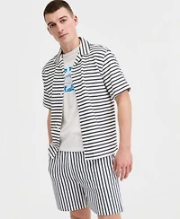 Sun Stone Mens Striped Camp Shirt T Shirt Shorts Macys Exclusive