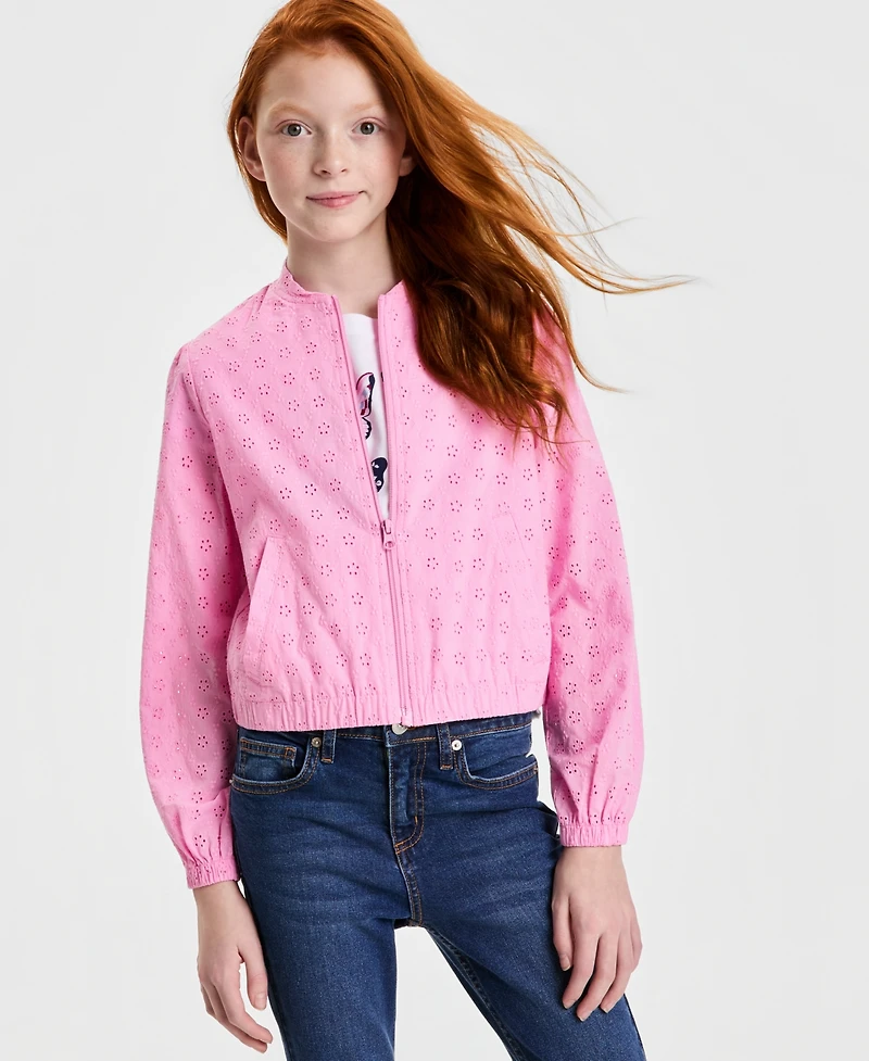 Epic Threads Girls' 5-20 Cotton Eyelet Bomber Jacket, Macy's Exclusive
