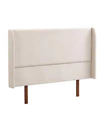 Streamdale Furniture Solid Bamboo Platform Bed with Upholstered Headboard