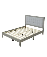 Streamdale Furniture Solid Wood Platform Headboard Queen Bed