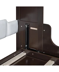 Streamdale Furniture Queen Size Murphy Bed Wall Bed with Cushion, Espresso