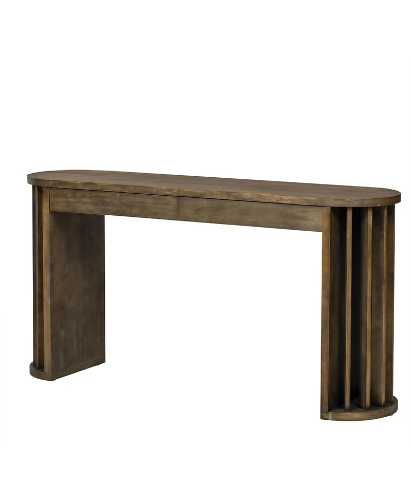 Streamdale Furniture 59" Oak Veneer Console Table