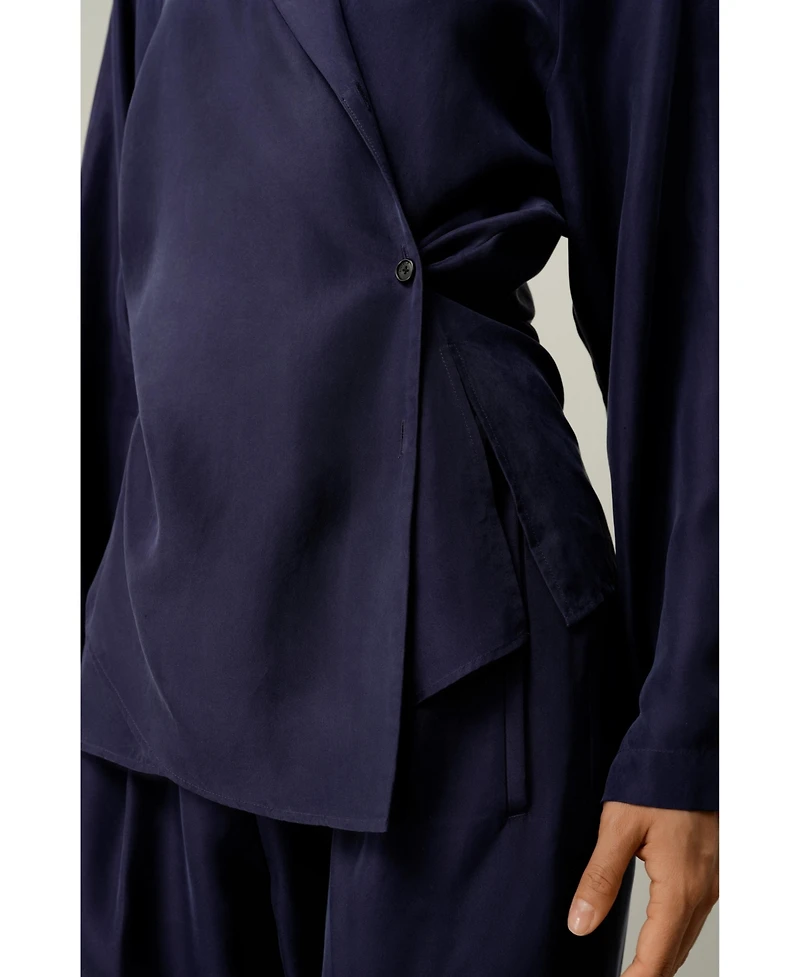 Lilysilk Women's Multipositional Silk Habotai Shirt