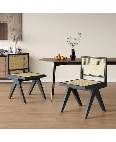 Streamdale Furniture Rattan Accent Dining Chairs (Set of 2