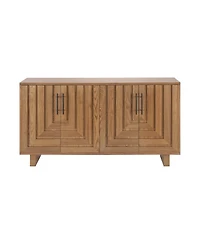 Streamdale Furniture Modern sideboard, 59" storage cabinet with 4 doors, natural finish