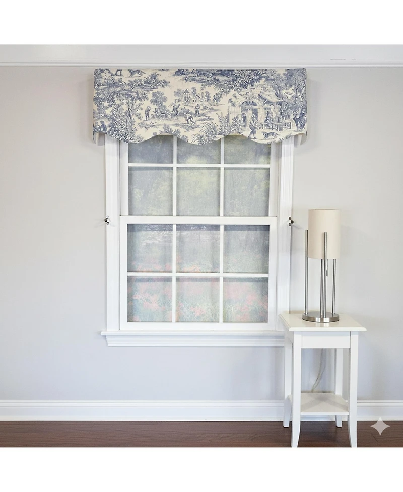 Rlf Home Old-World Provance 100% Cotton Rod Pocket Lined Window Valance 50" x 15"