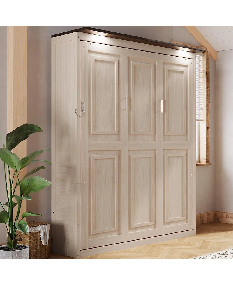Streamdale Furniture Queen Size Murphy Bed with Led