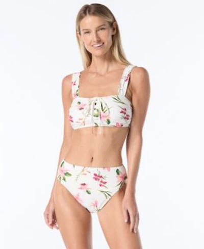 Vince Camuto Womens Lace Up Front Square Neck Top High Waist Bottoms