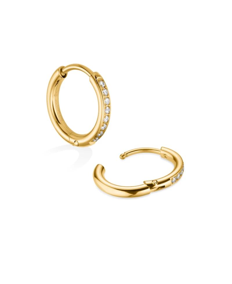 Hey Harper Crystal Huggie Hoop Earrings