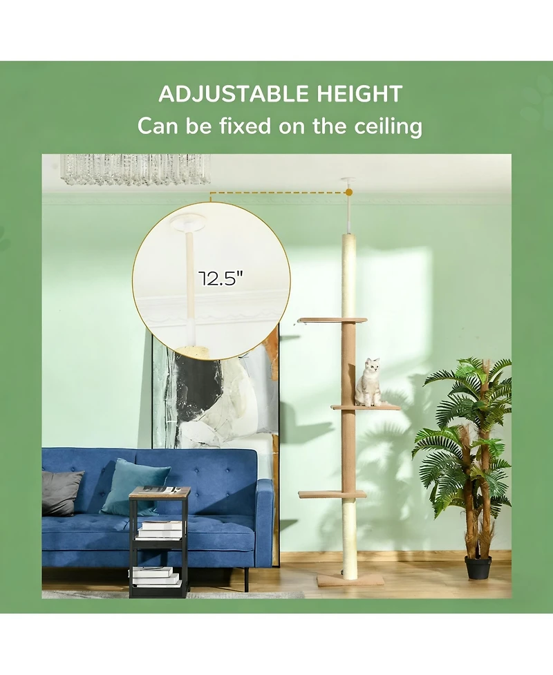 Zeus & Ruta Floor-to-Ceiling Cat Tree Activity Center